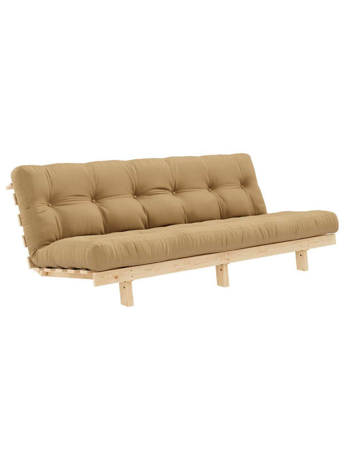 Lean-futonsohva wheat beige / mänty l 200 cm – Karup