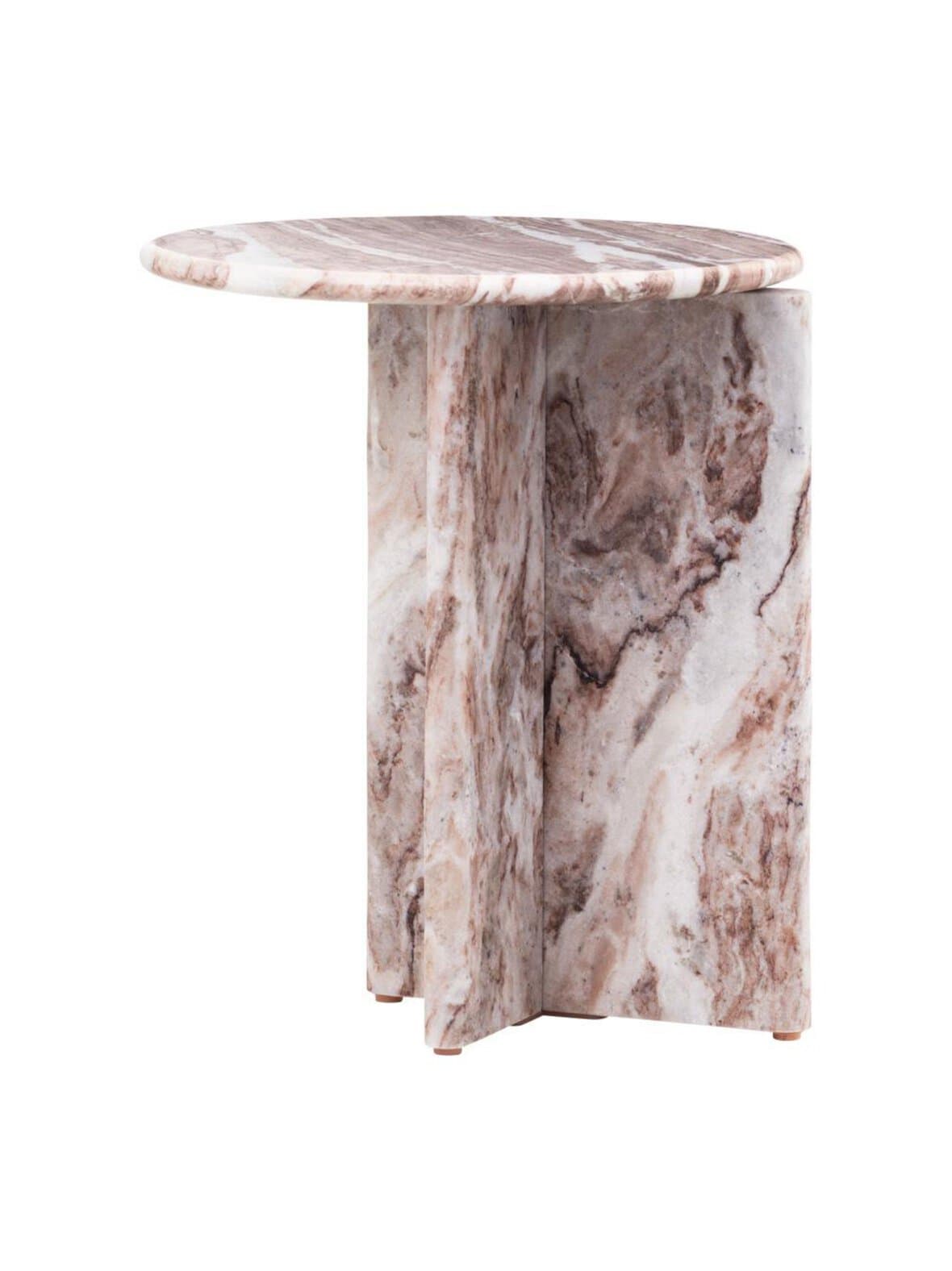 Milano-sivupöytä ruskea marmori 47 x 45 cm – BoConcept