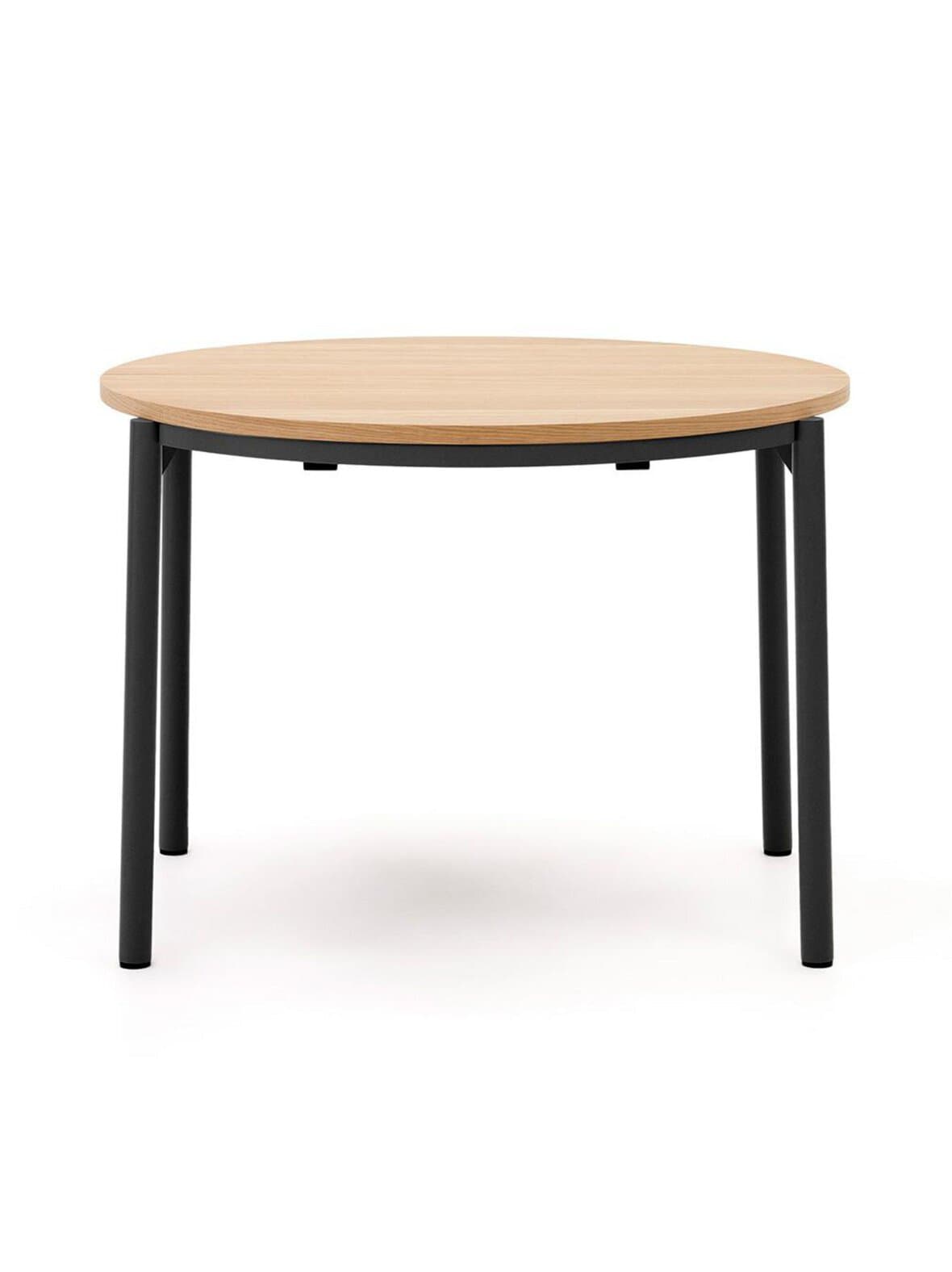 Montuiri- jatkettava ruokapöytä tammi/musta 90 x 90/170 cm – Kave Home