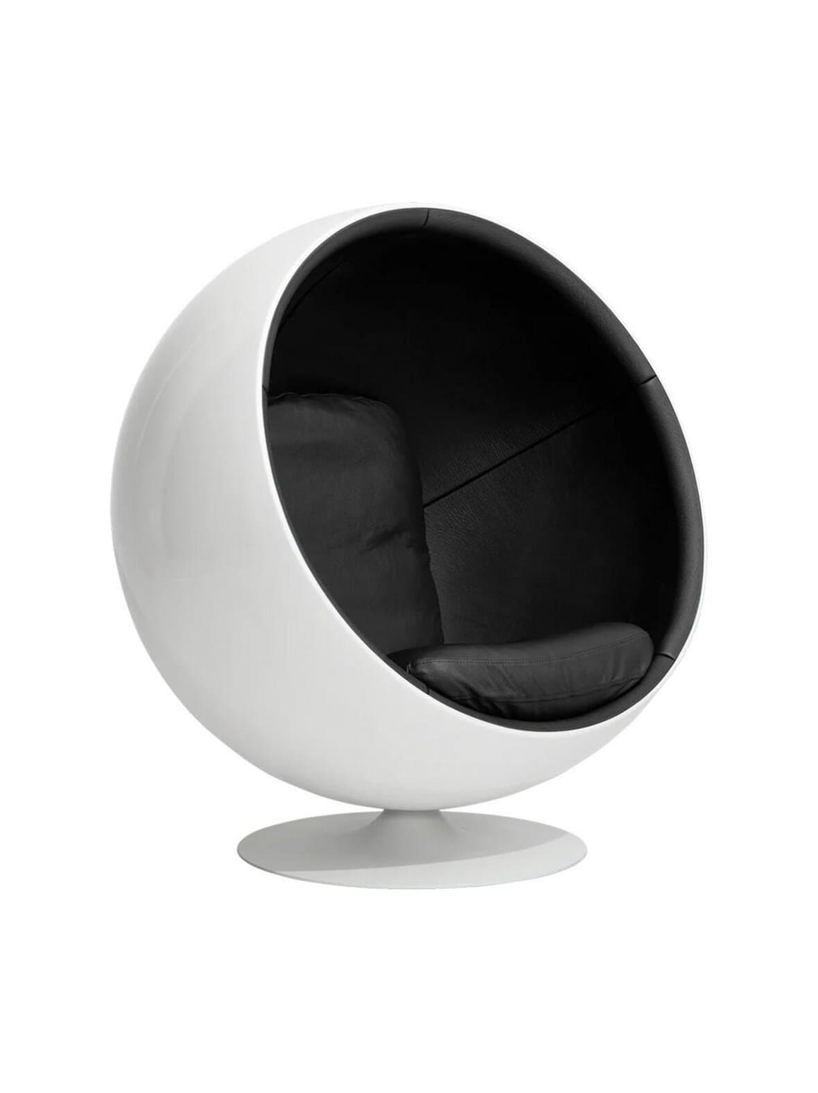 Pallotuoli musta nahka – Studio Eero Aarnio