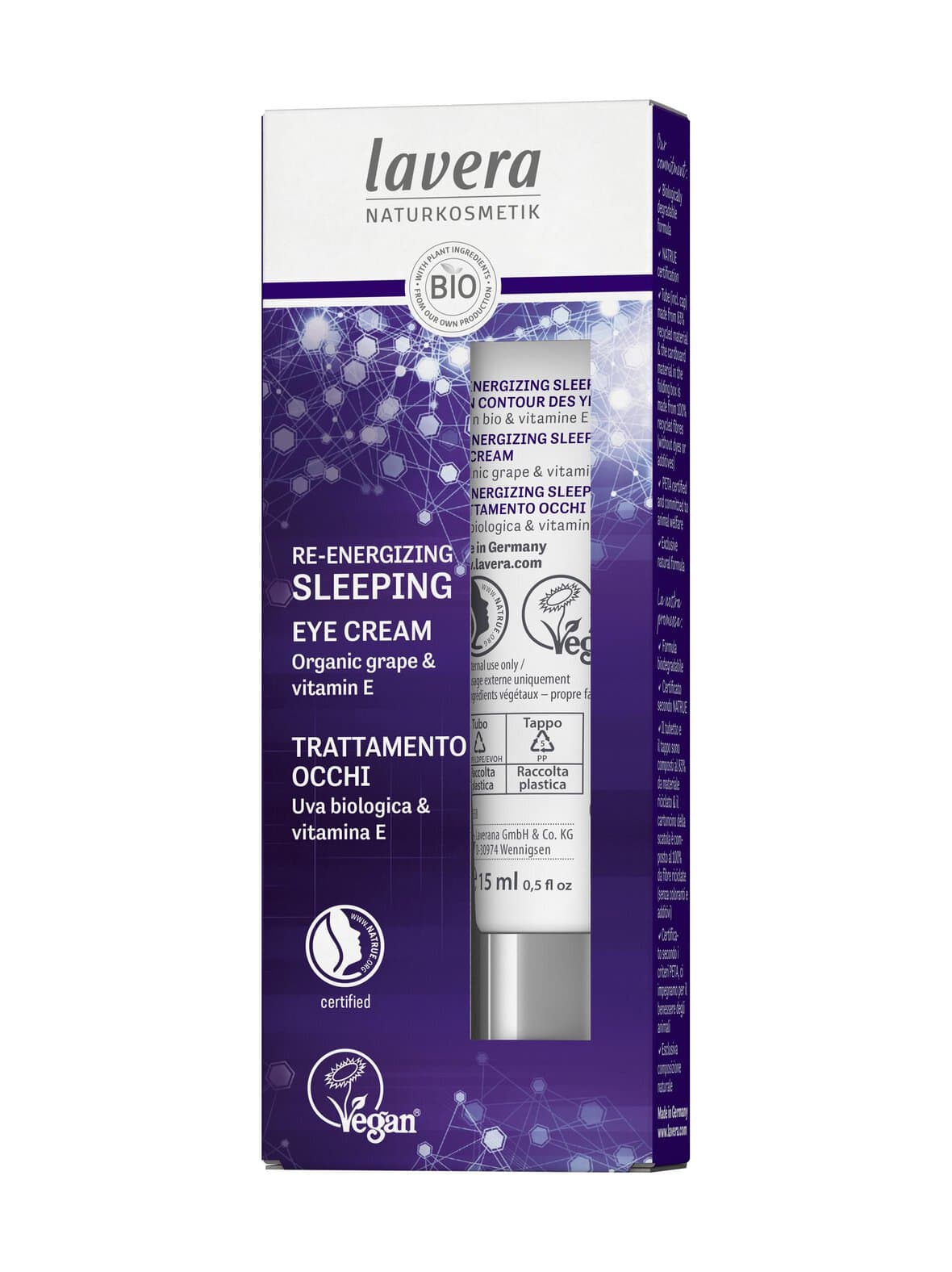 Re-energizing sleeping eye cream -silmänympärysvoide – Lavera