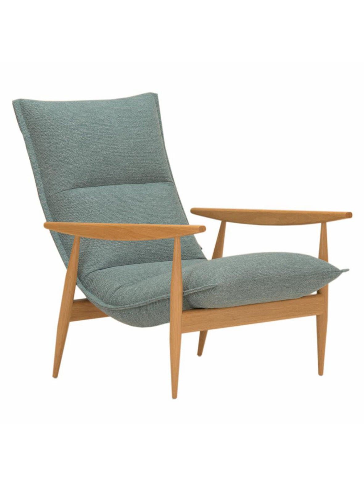 Tao-nojatuoli verso-kangas 158 sininen / tammi – Adea