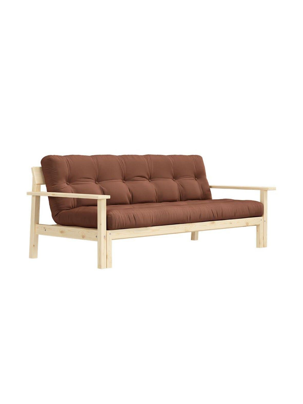 Unwind-futonsohva clay brown/mänty l 218 cm – Karup