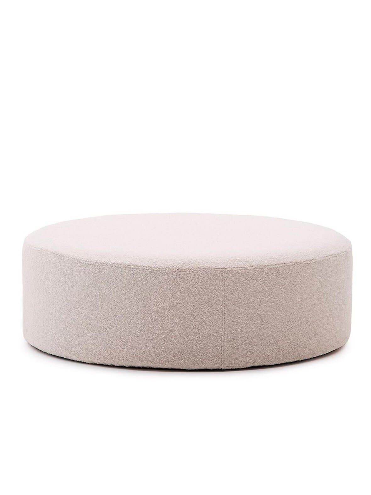 Kaeli-rahi valkoinen buklee-kangas ⌀ 120 cm – Kave Home