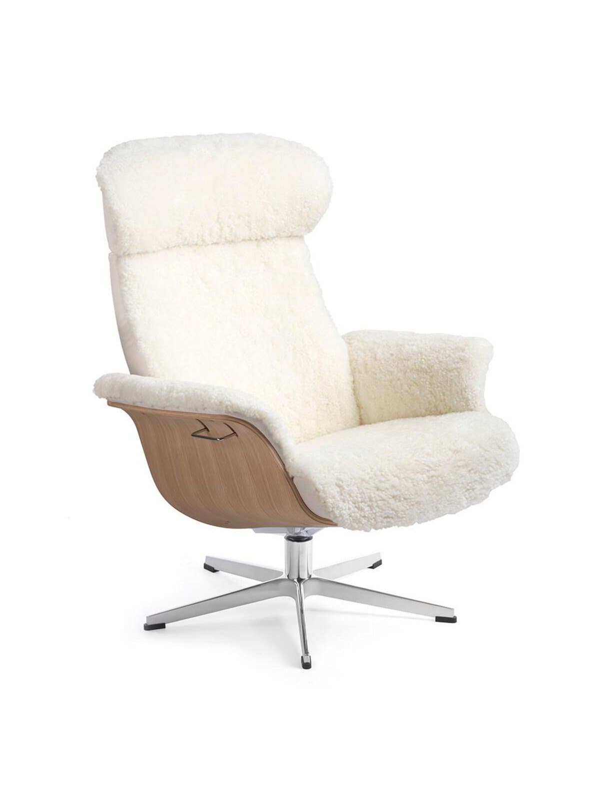 Timeout-nojatuoli lampaannahka offwhite / tammi – Conform