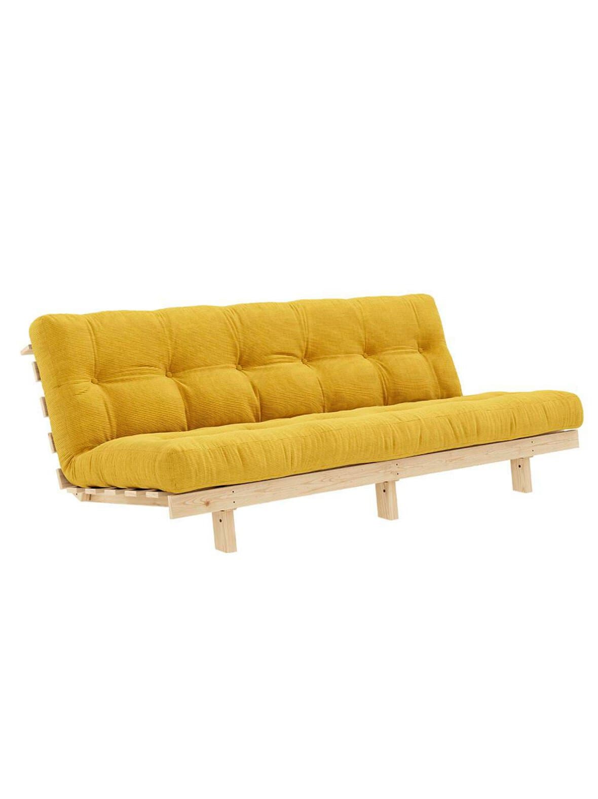 Lean-futonsohva corduroy-kangas honey/mänty l 190 cm – Karup