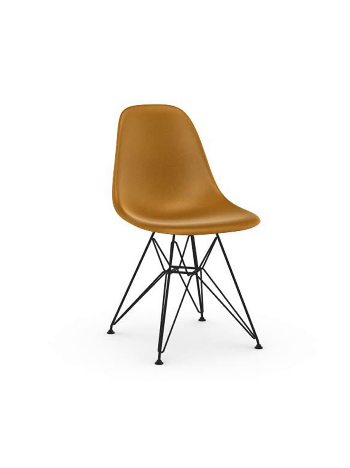 Eames dsr fiberglass -tuoli ochre dark/musta – Vitra