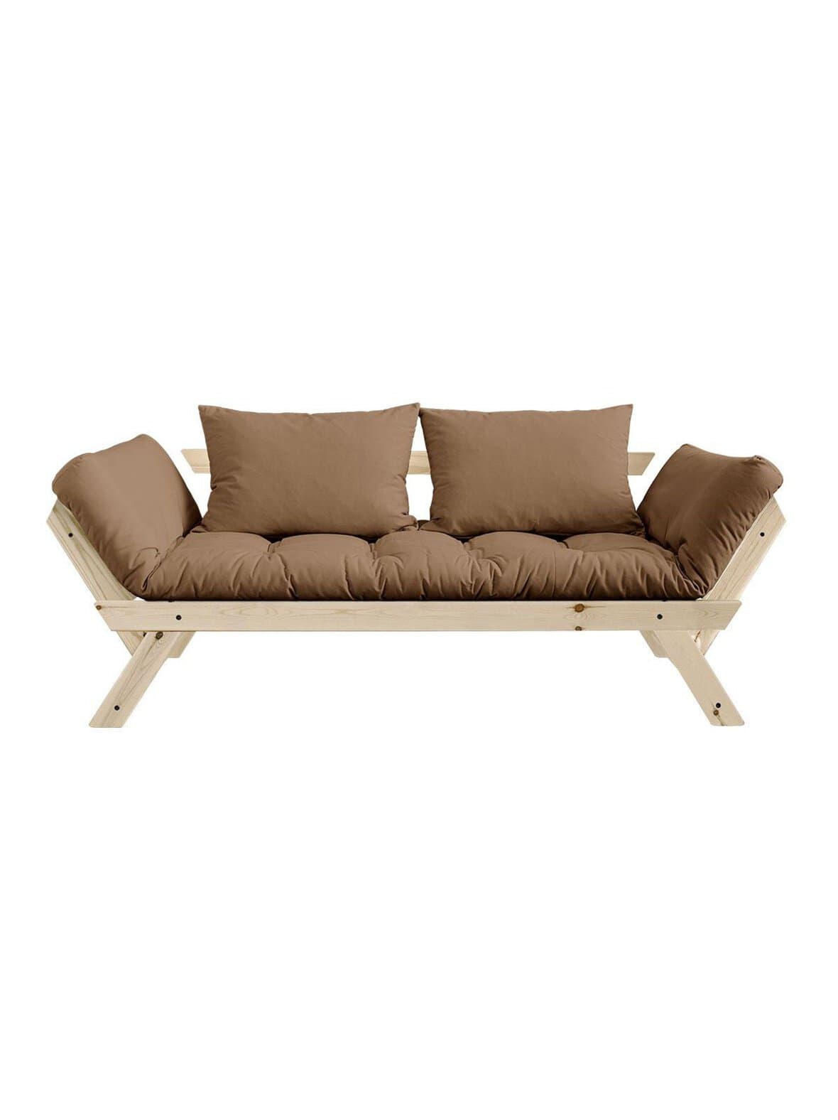 Bebop-futonsohva mocca/mänty l 180 cm – Karup