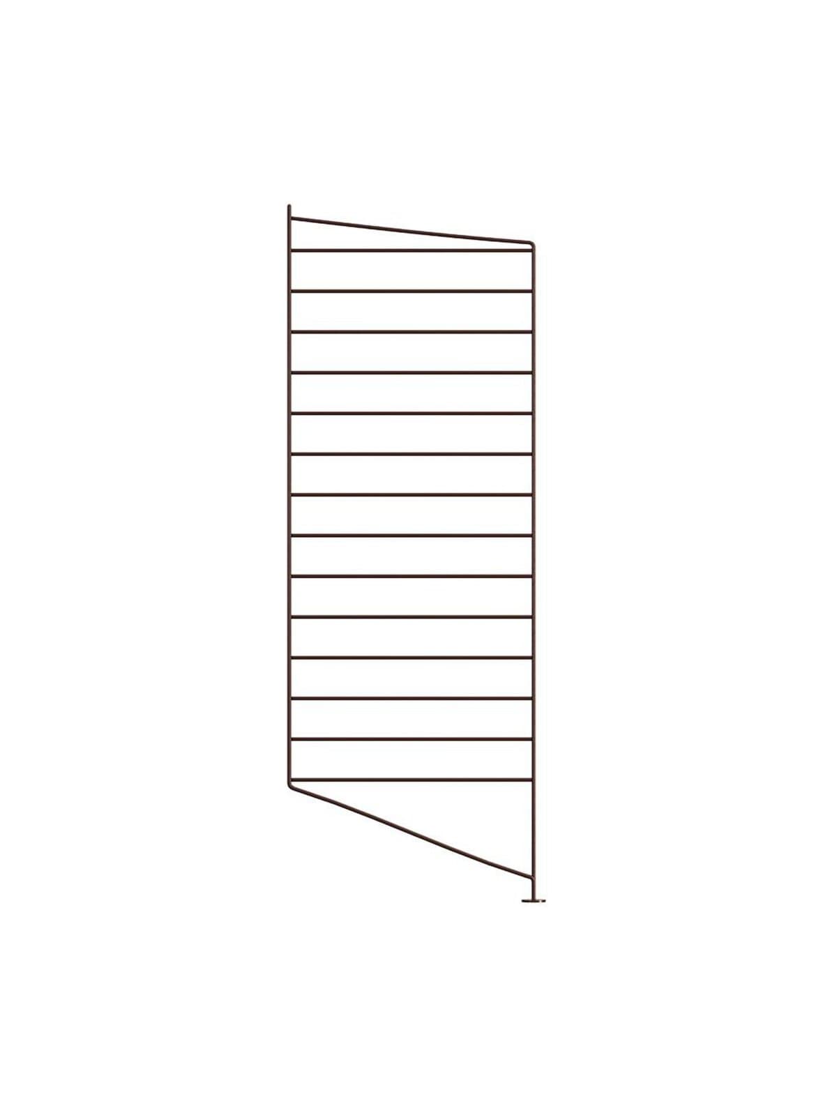 String-lattiasivupaneeli tummanruskea 85 x 30 cm – String Furniture