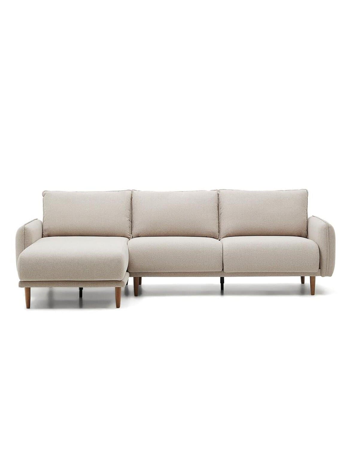 Carlota-divaanisohva beige/pyökki l 262 cm – Kave Home