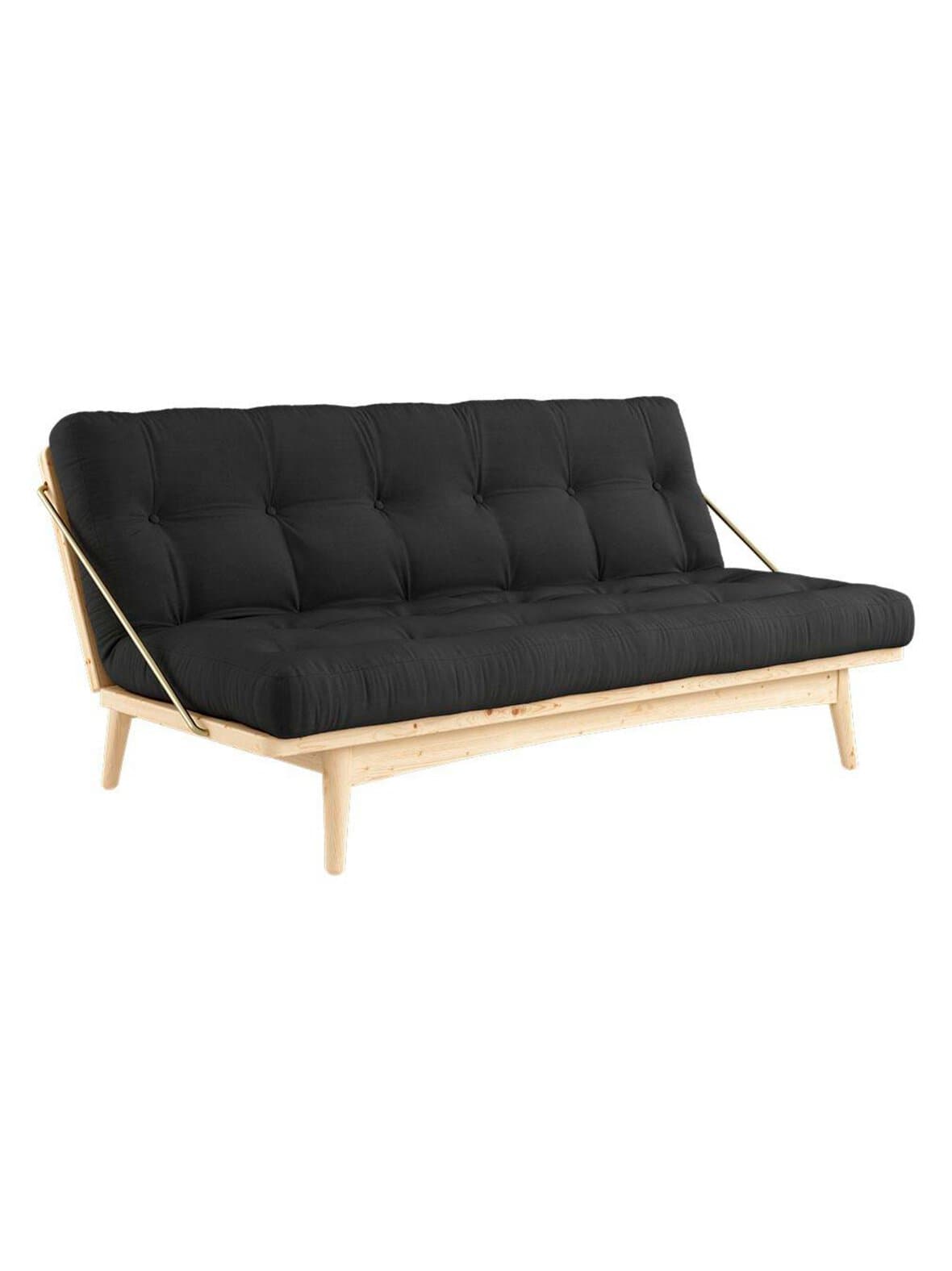 Folk-futonsohva dark grey / mänty – Karup