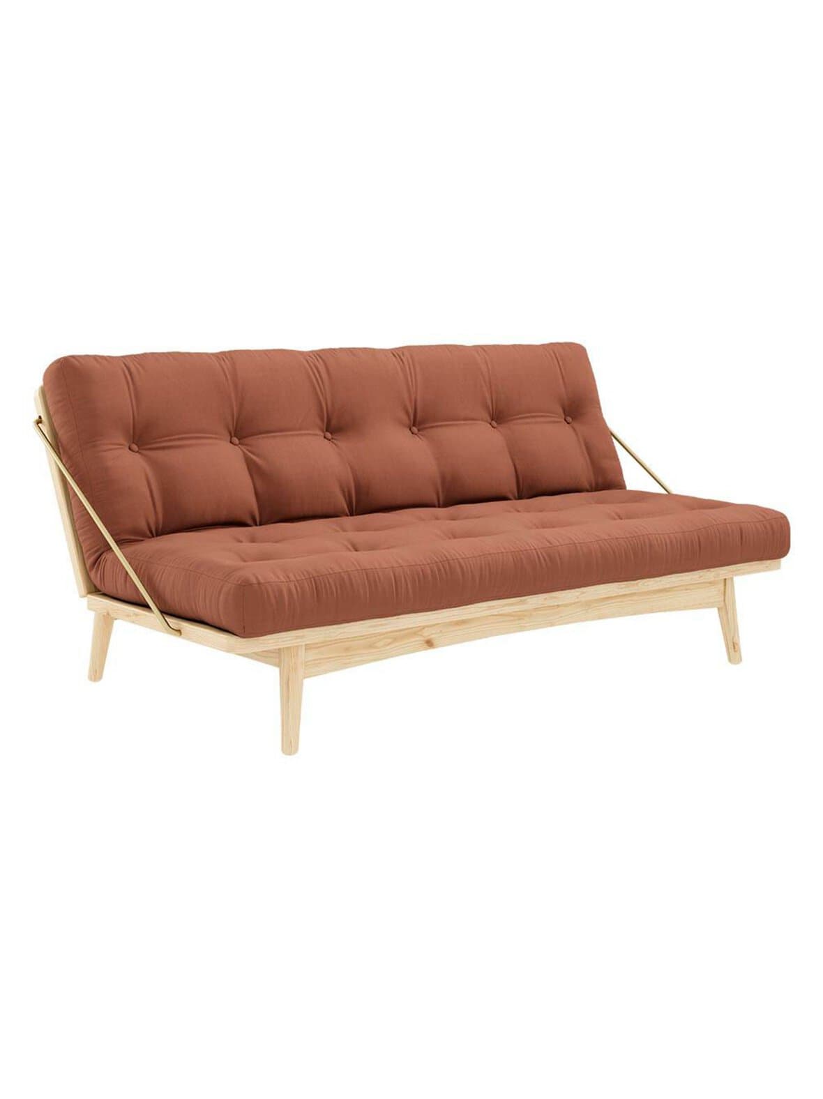 Folk-futonsohva clay brown / mänty – Karup