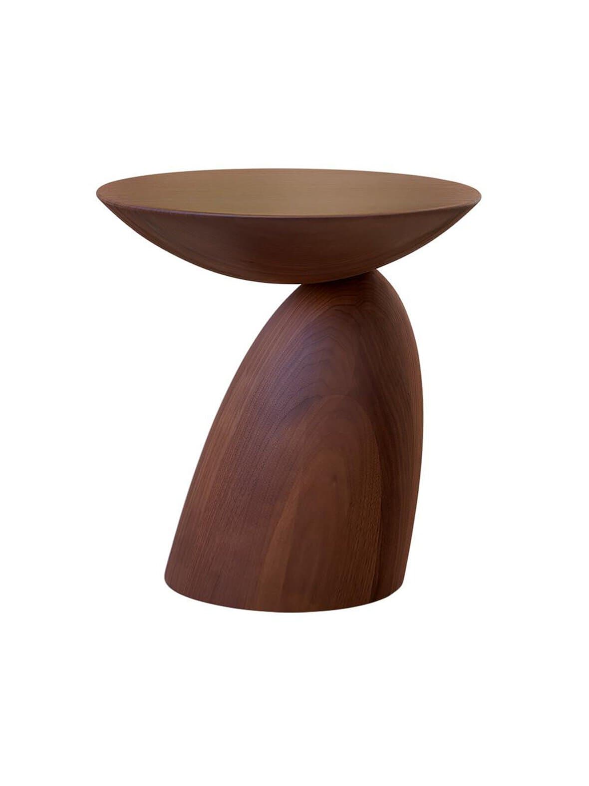 Wooden parabel -pöytä pähkinänruskea ⌀ 43 cm – Studio Eero Aarnio