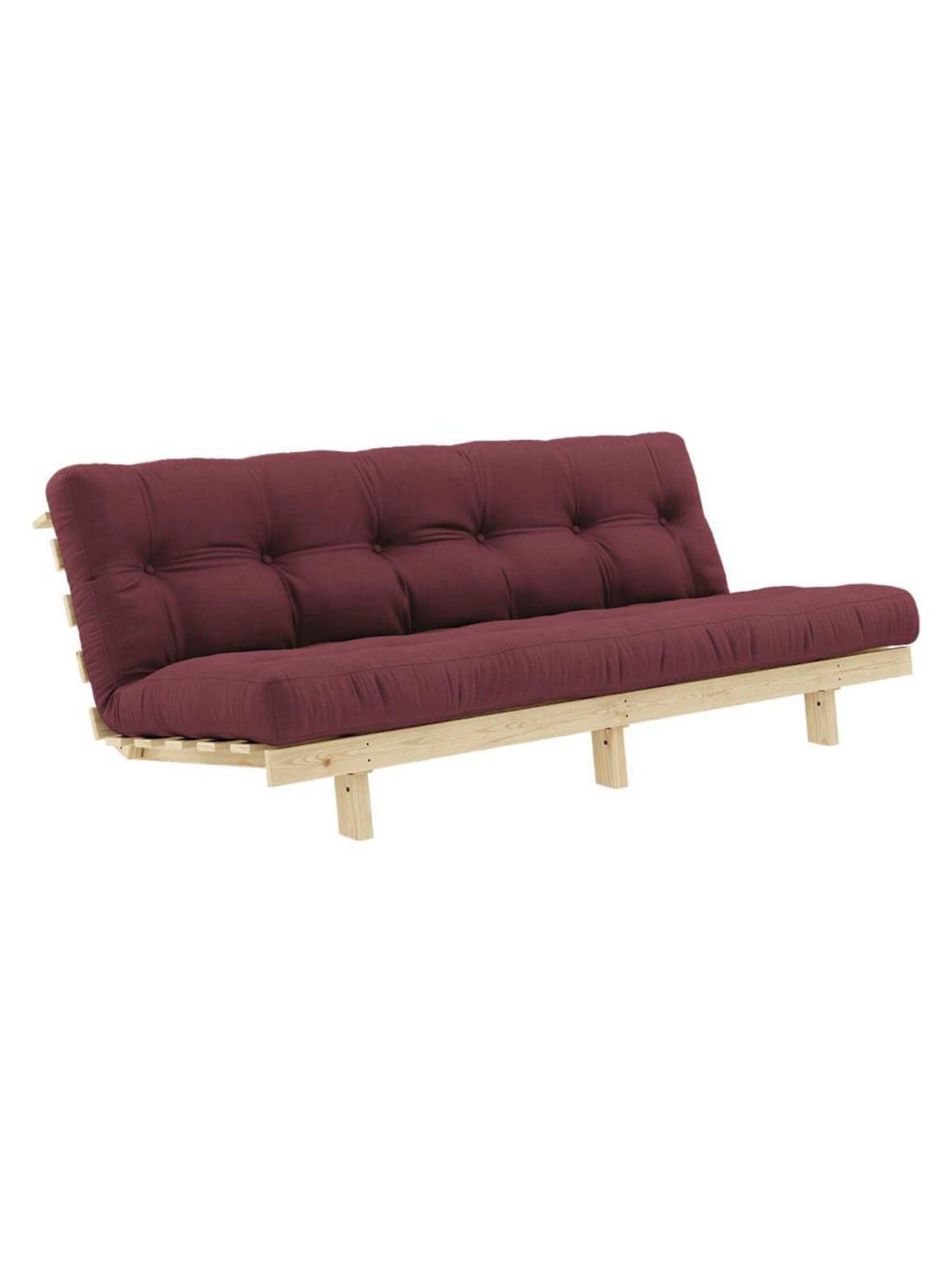 Lean-futonsohva bordeaux / mänty l 190 cm – Karup