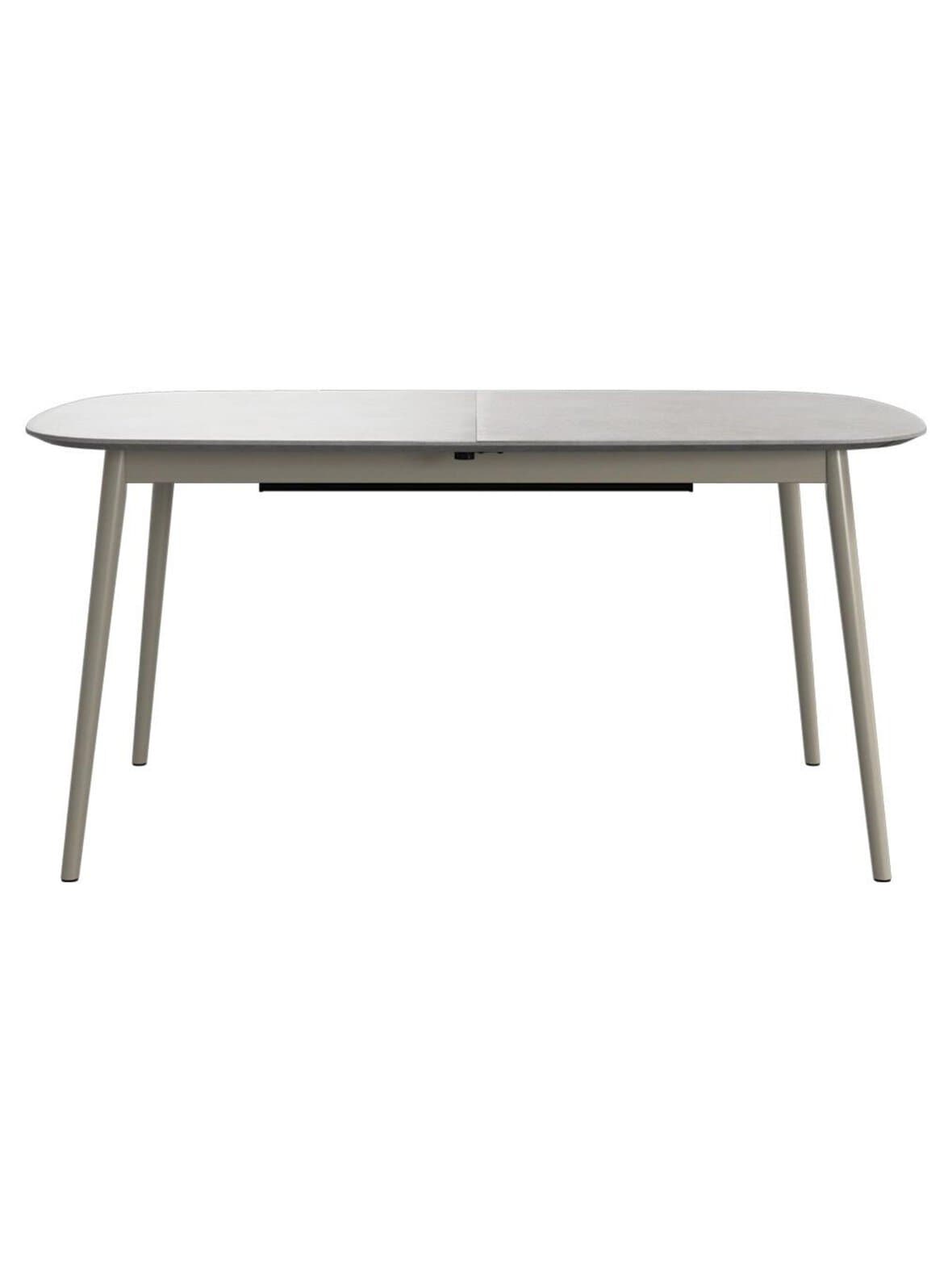 Kingston- jatkettava ruokapöytä tuhkanharmaa keramiikka / tuhkanharmaa 100 x 160/230 cm – BoConcept