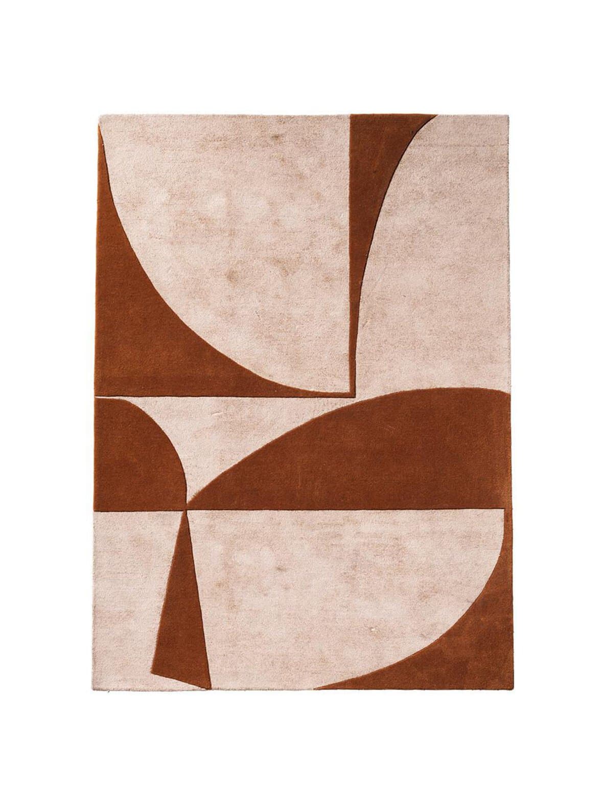 Moments-matto ruosteenpunainen / beige 170 x 240 cm – BoConcept