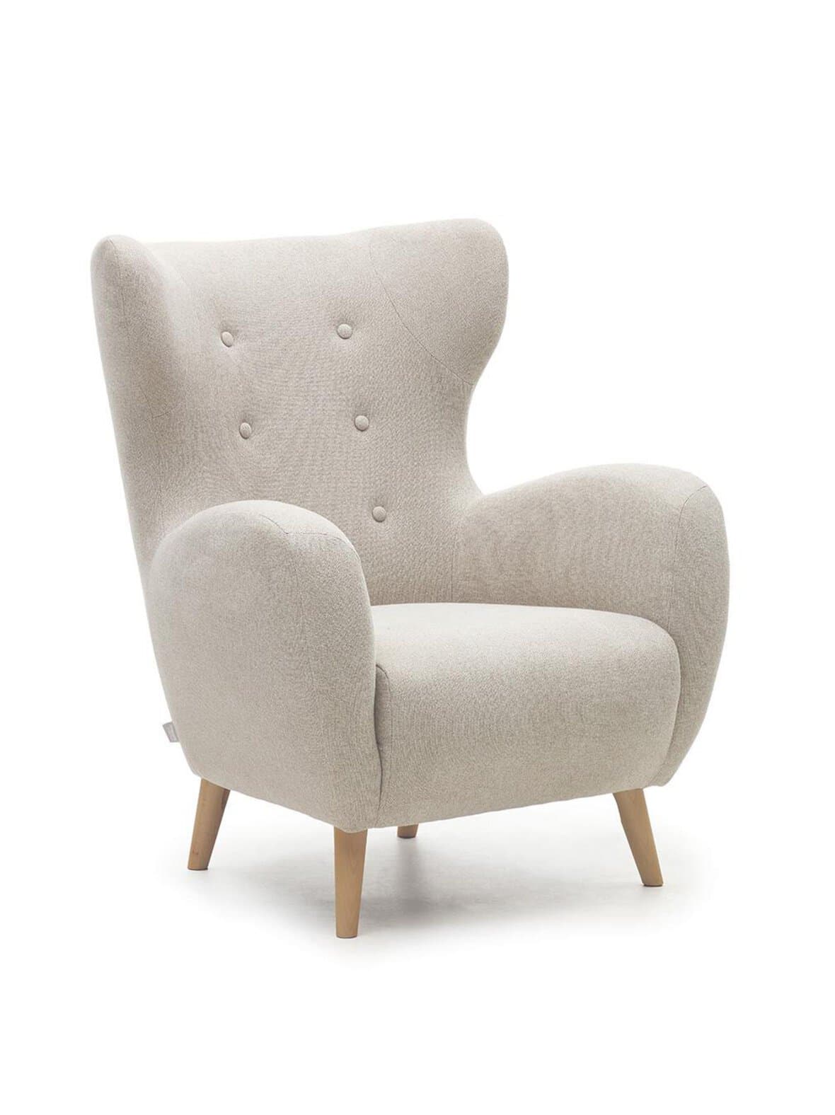 Patio-nojatuoli beige chenille-kangas – Kave Home