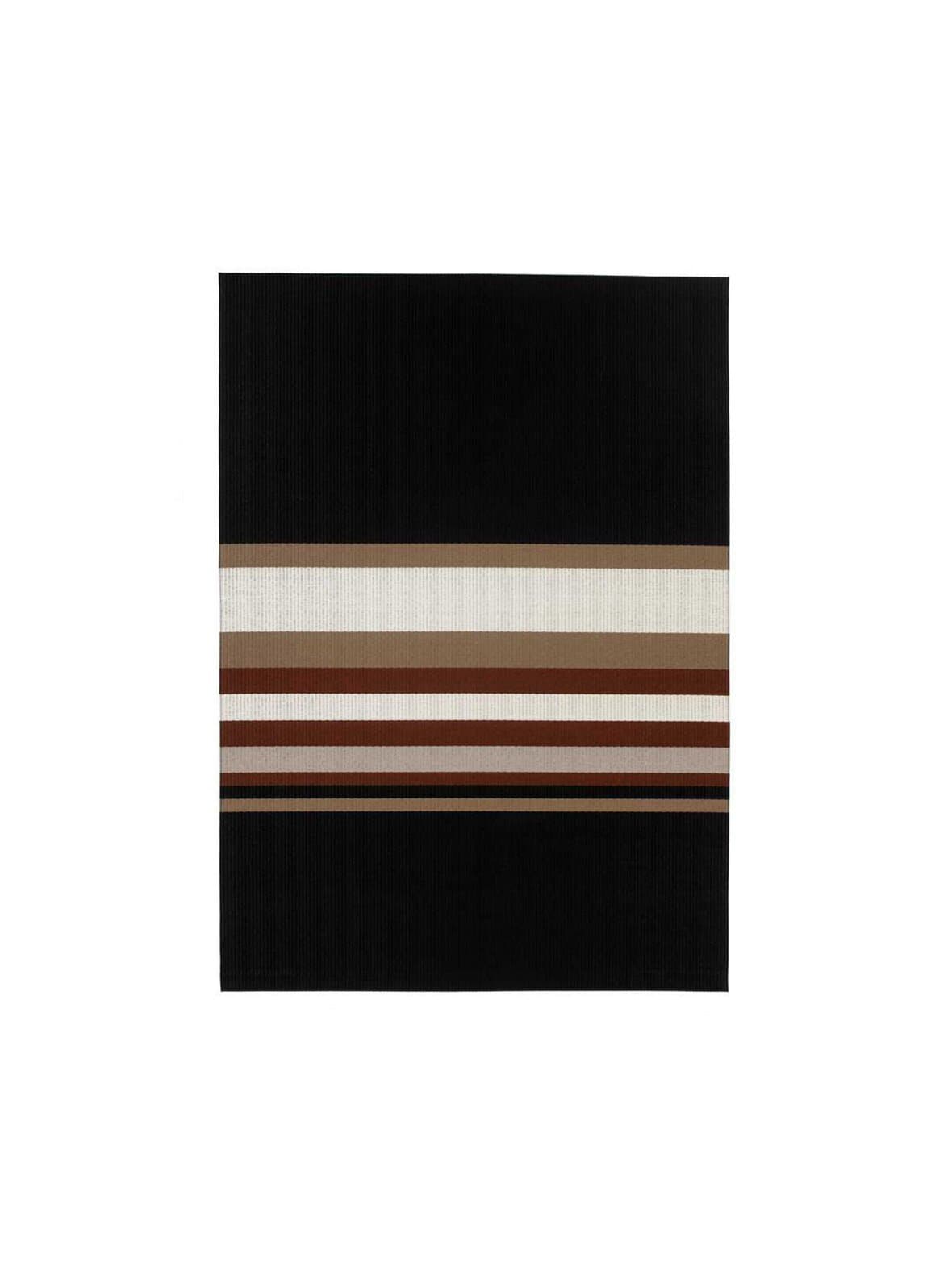 Horizon-matto black/reddish brown 170 x 240 cm – Woodnotes