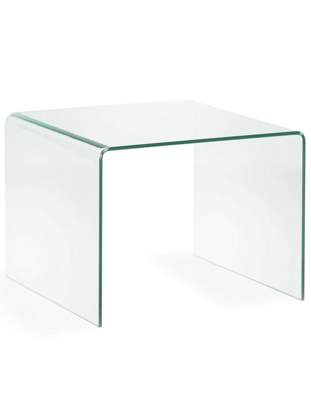 Burano-sivupöytä kirkas lasi 60 x 60 cm – Kave Home