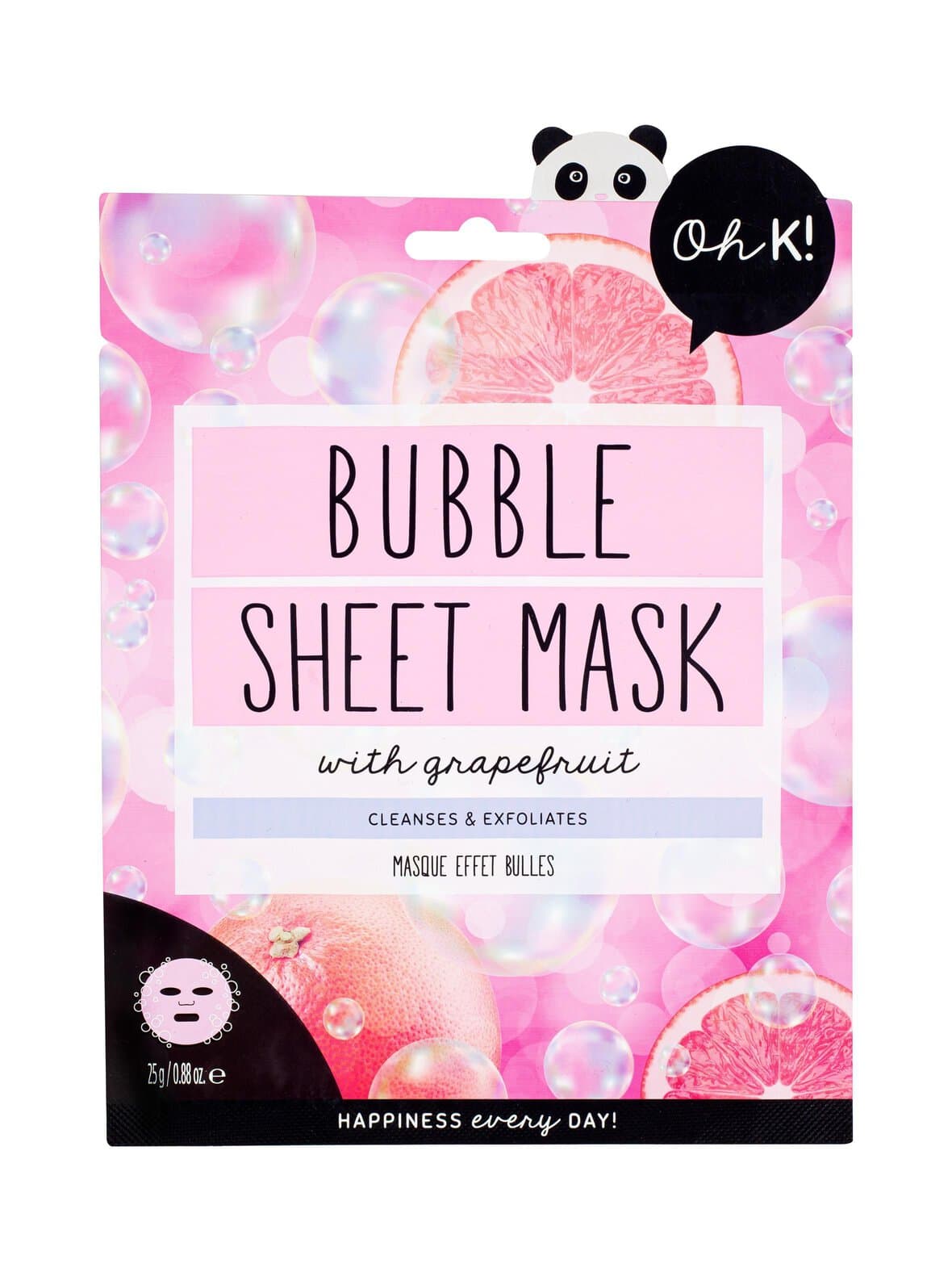 Bubble mask with grapefruit -kangasnaamio – Ohk!