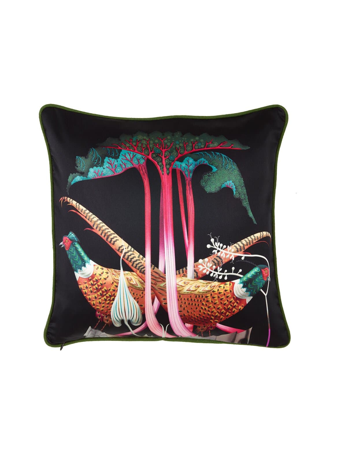 Pheasants and rhubarbs -silkkityynynpäällinen – Klaus Haapaniemi & Co