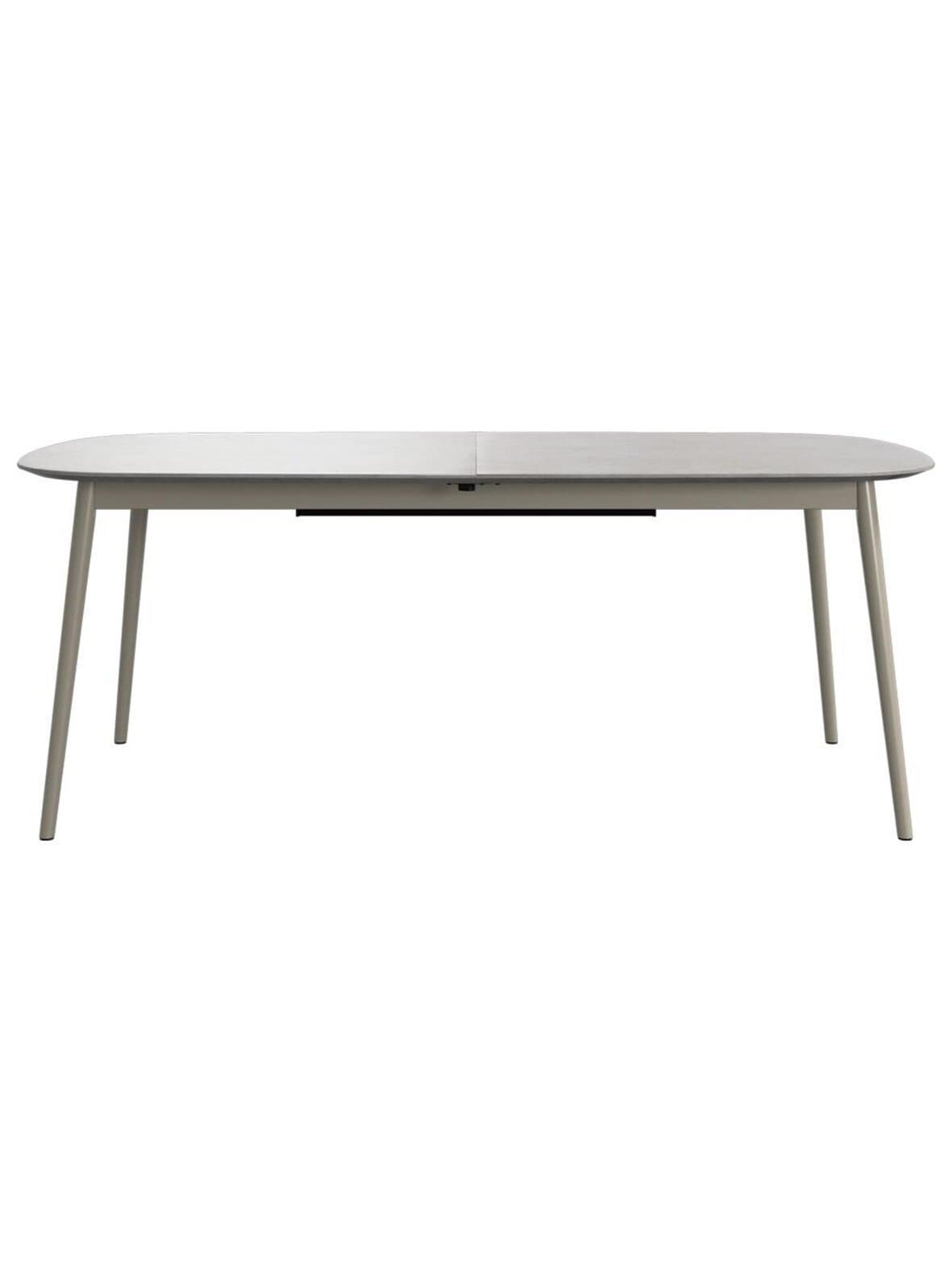 Kingston- jatkettava ruokapöytä tuhkanharmaa keramiikka / tuhkanharmaa 100 x 197/267 cm – BoConcept