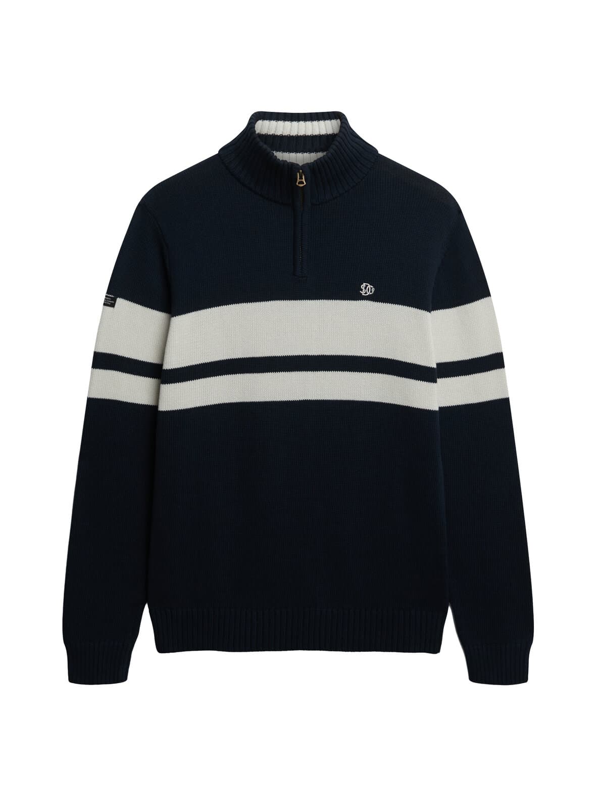 Cotton stripe half zip -neule – Superdry