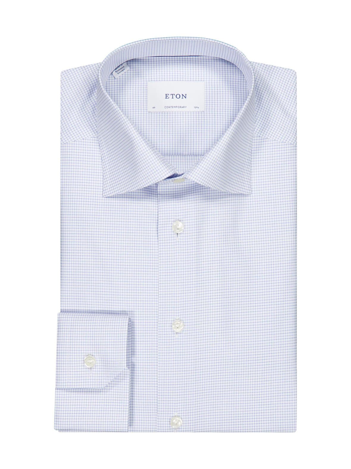 Check signature twill contemporary fit -kauluspaita – Eton