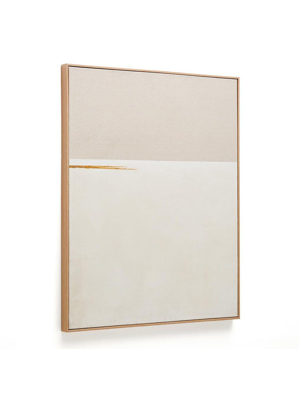 Salin-taulu beige / vaakasuorat kuviot 80x100cm – Kave Home