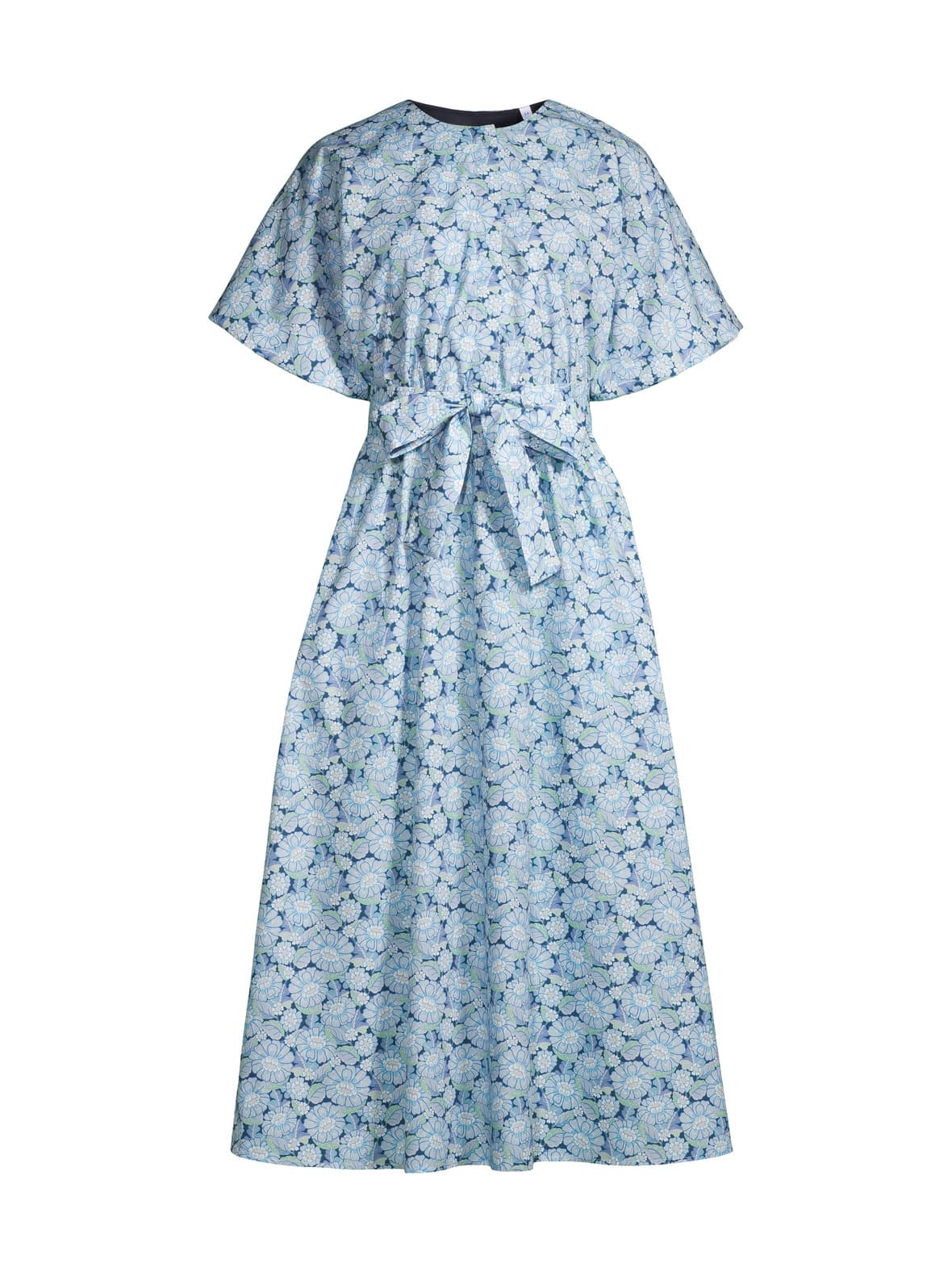 Printed cotton midi -mekko – rich & royal