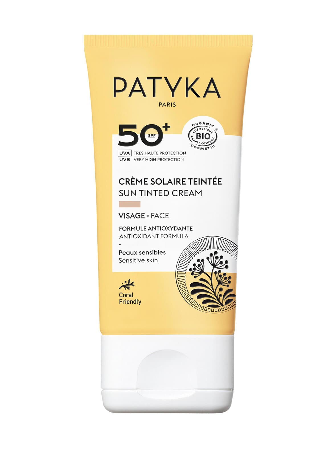 Tinted face sun cream spf50+ -sävytetty aurinkovoide kasvoille – Patyka