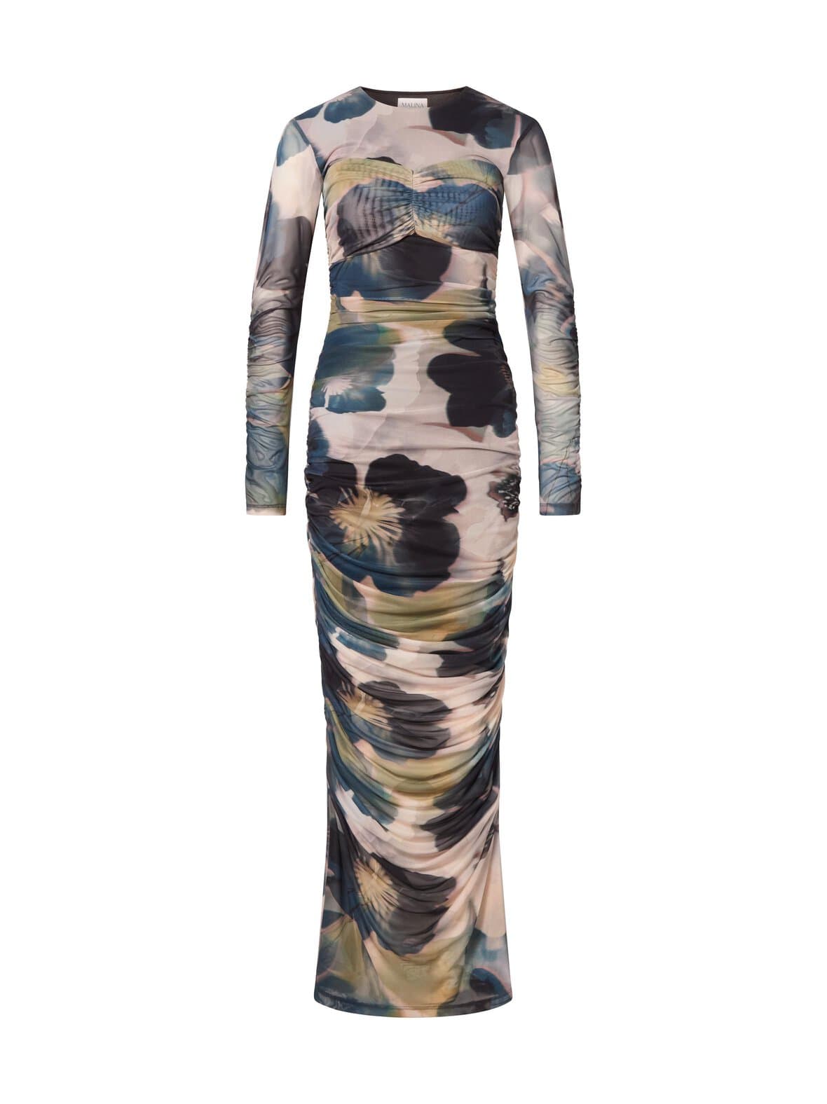 Elionora sheer jersey midi -mekko – Malina