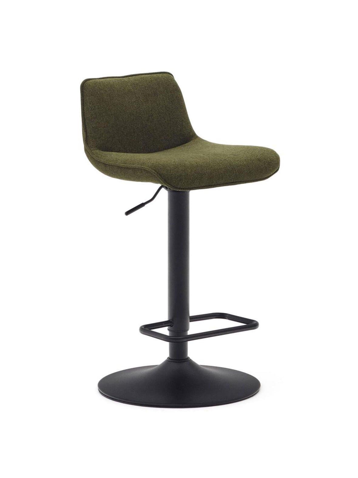 Zenda-baarituoli tummanvihreä/musta 81–102 cm – Kave Home