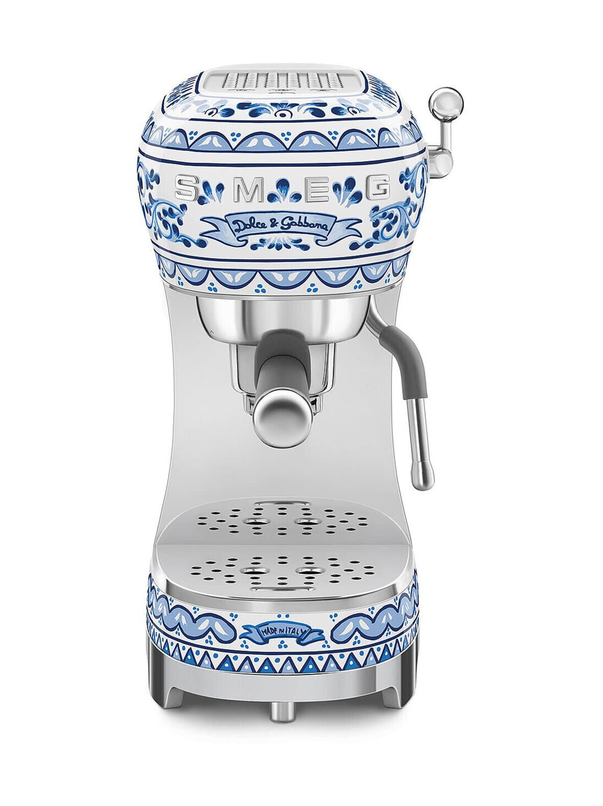 Smeg x dolce & gabbana ""blu mediterraneo"" -käsikäyttöinen espressokone – SMEG