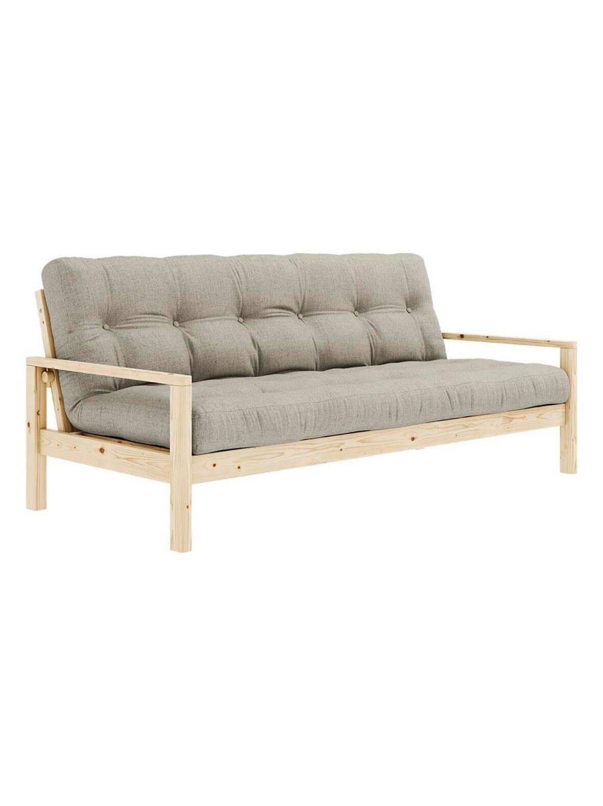 Knob-futonsohva linen/mänty l 205 cm – Karup
