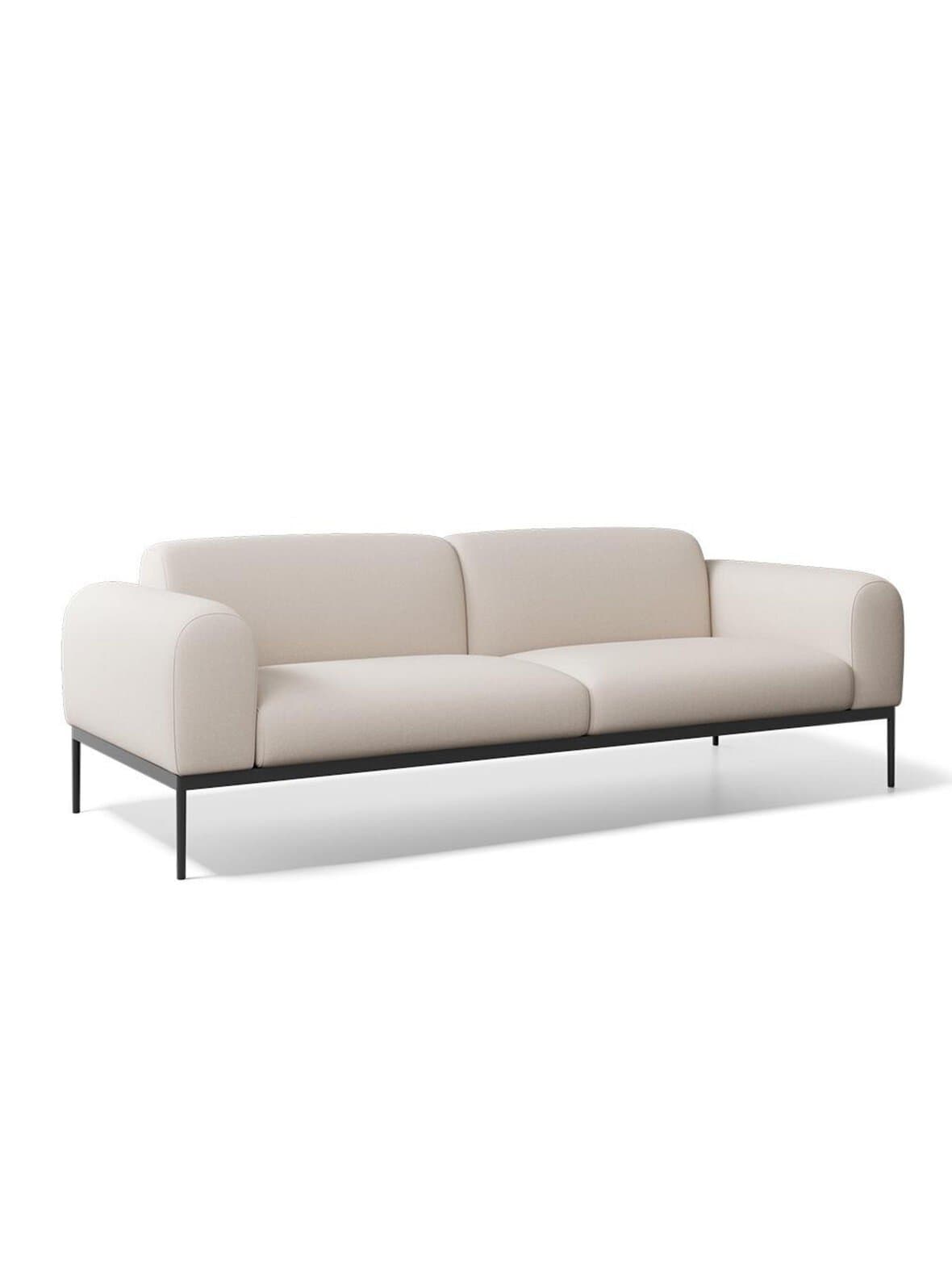 Bon-sohva velvety-kangas 05 vaaleanbeige l 230 cm – Adea