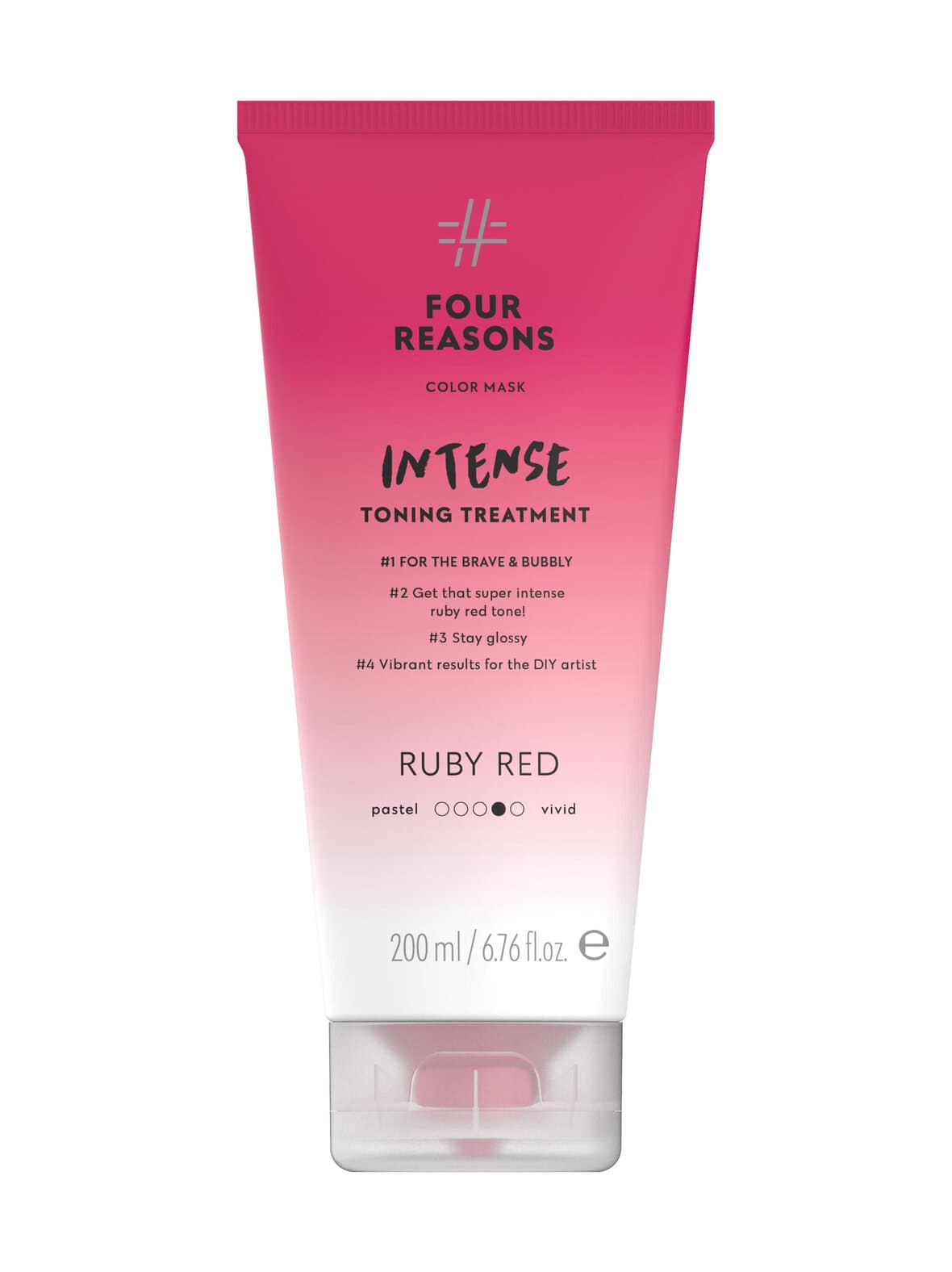 Intense toning treatment ruby red -sävyttävä tehohoito 200 ml – Four Reasons