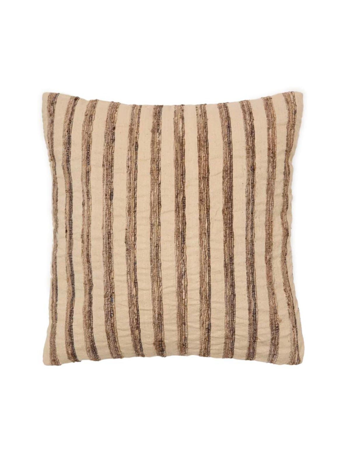 Enara-tyynynpäällinen beige / ruskea 45 x 45 cm – Kave Home