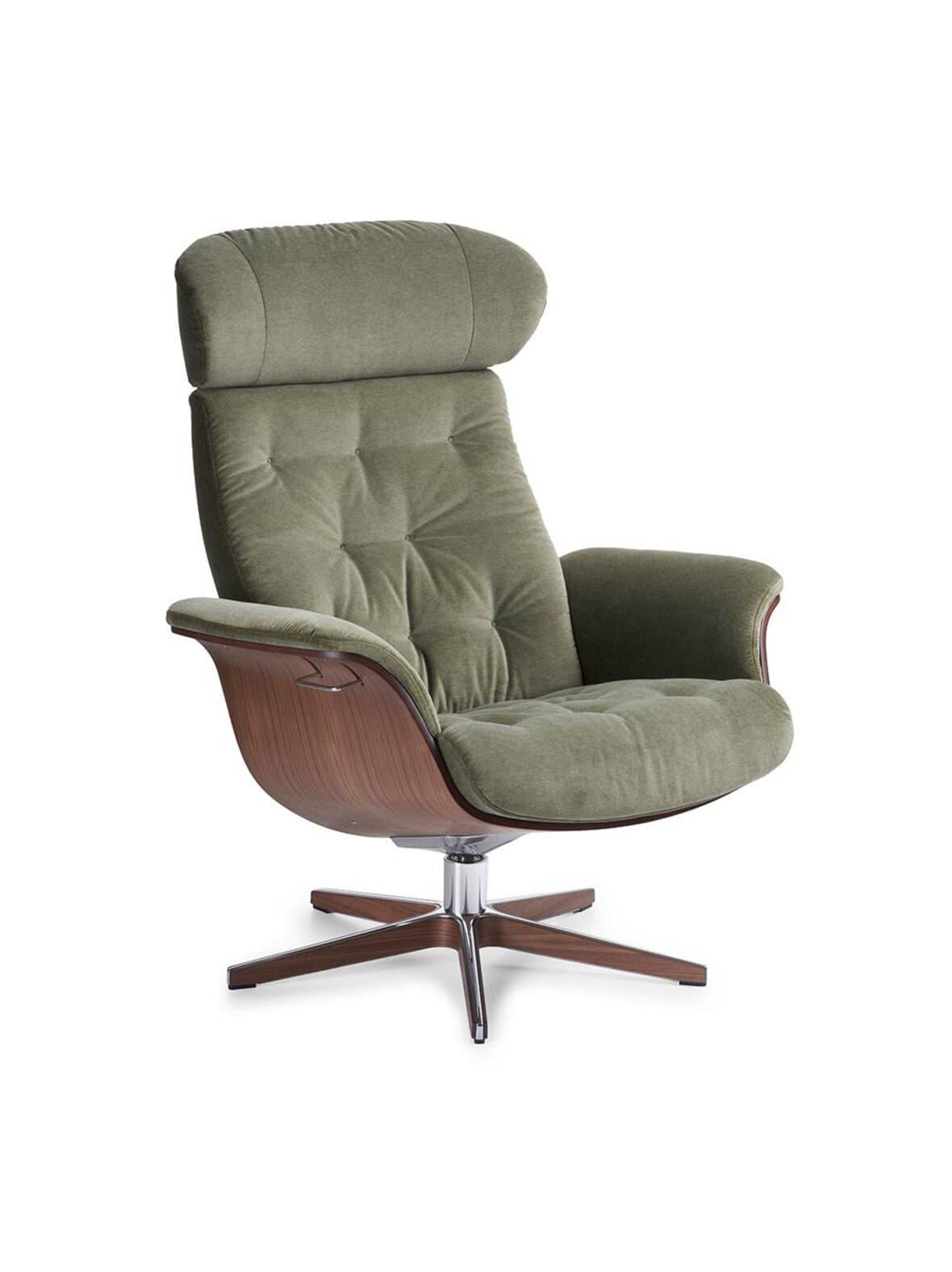 Timeout-nojatuoli tikattu trapani-kangas olive/pähkinä – Conform