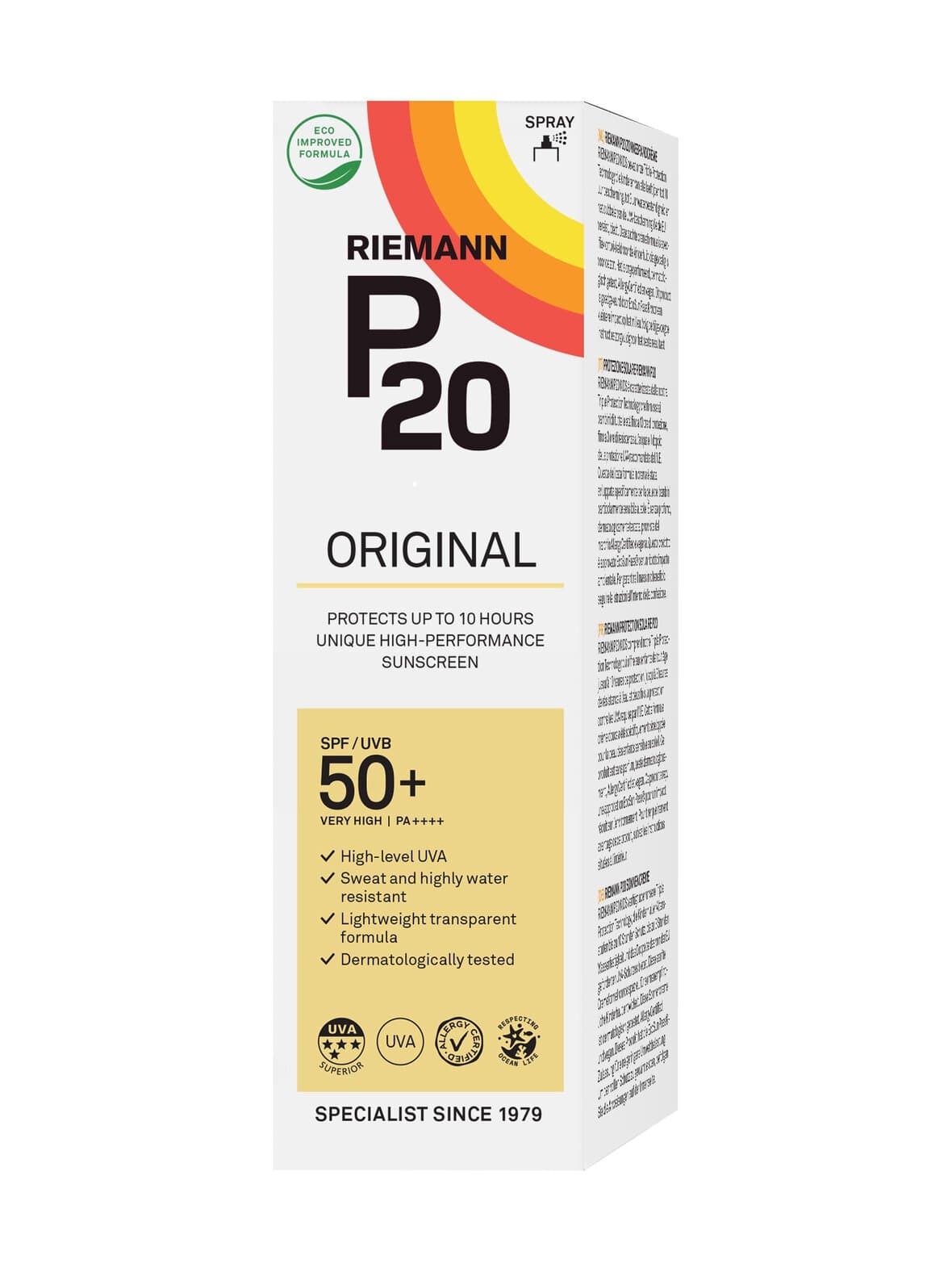 Original spf 50+ spray -aurinkosuojasuihke 85 ml – P20