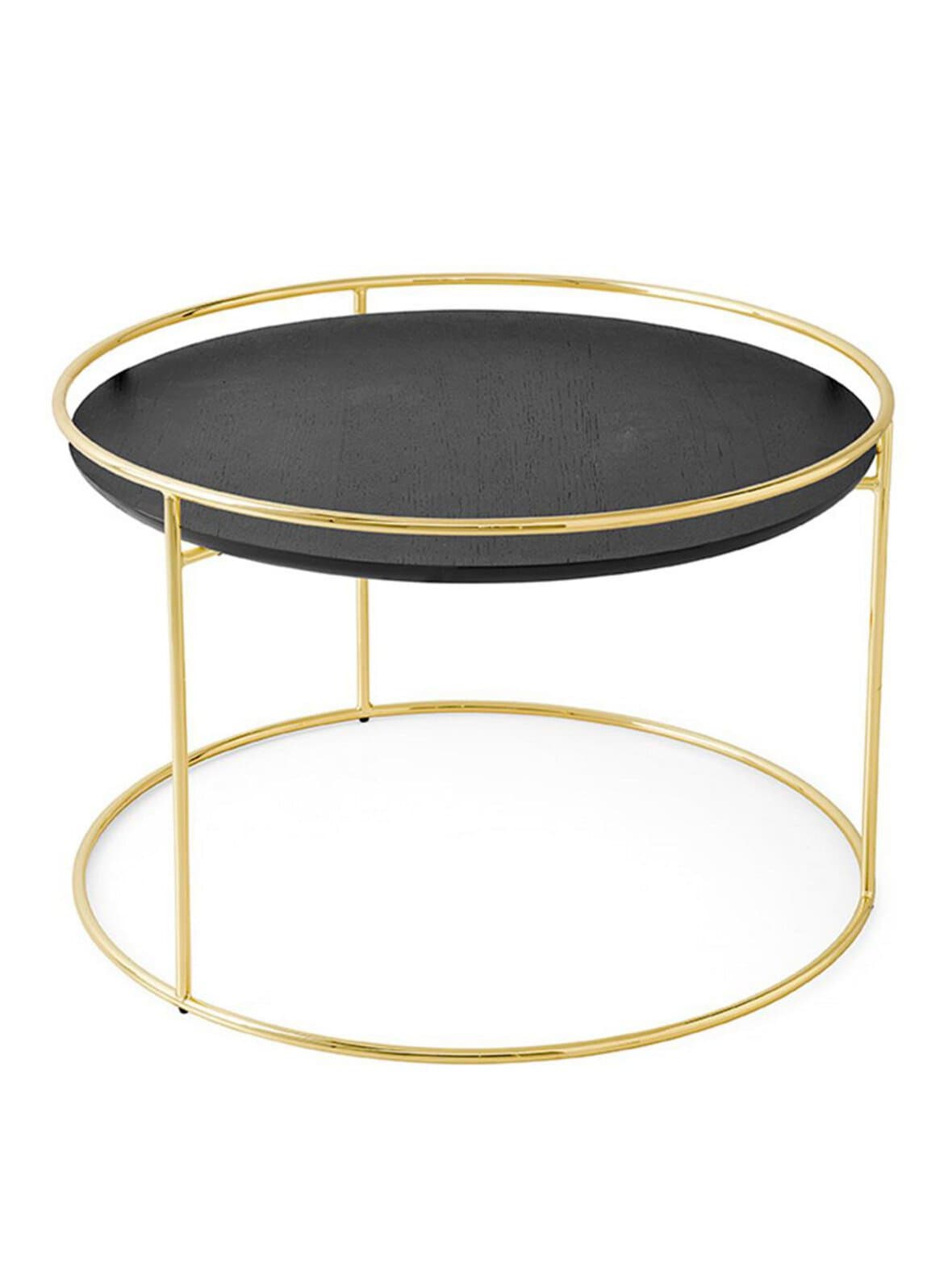 Atollo-sohvapöytä messinki/musta ⌀ 62,5 cm – Calligaris