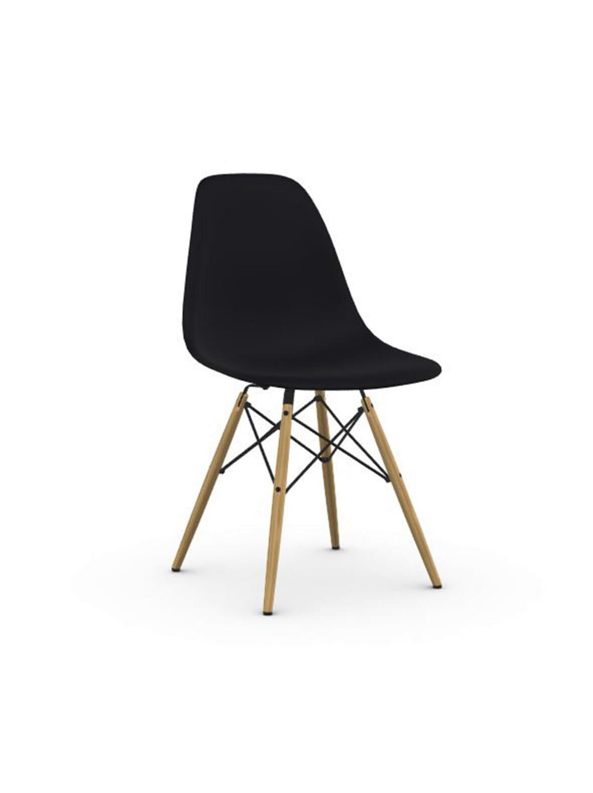 Eames dsw re -tuoli deep black/vaalea vaahtera – Vitra
