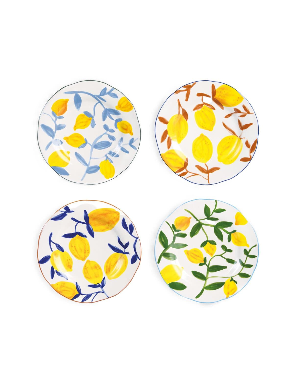 Lemon twig -lautanen 22 cm, 4 kpl / pkt – &klevering