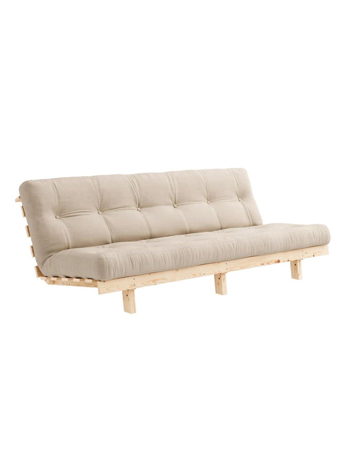 Lean-futonsohva beige/mänty l 190 cm – Karup