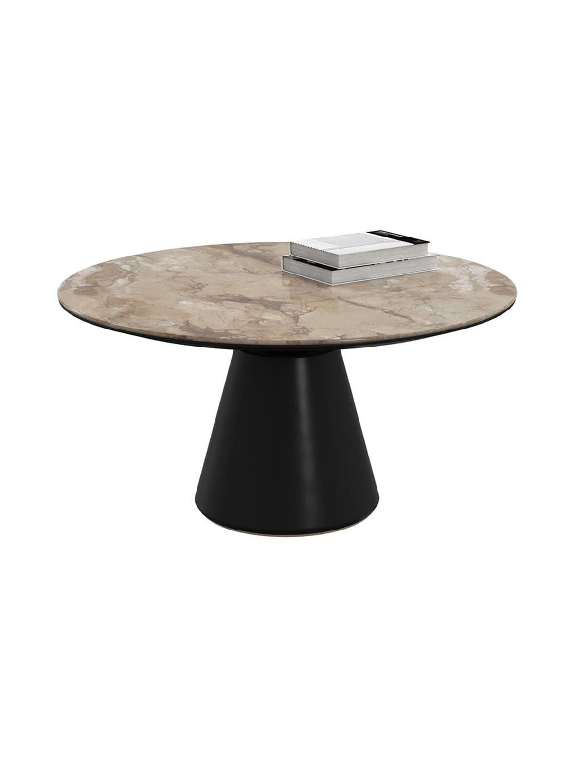 Madrid-sohvapöytä musta / ruskea keramiikka ⌀ 80 cm – BoConcept