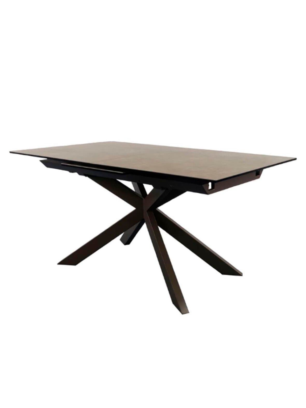 Atminda -jatkettava ruokapöytä ruskea/musta 90 x 160/210 cm – Kave Home