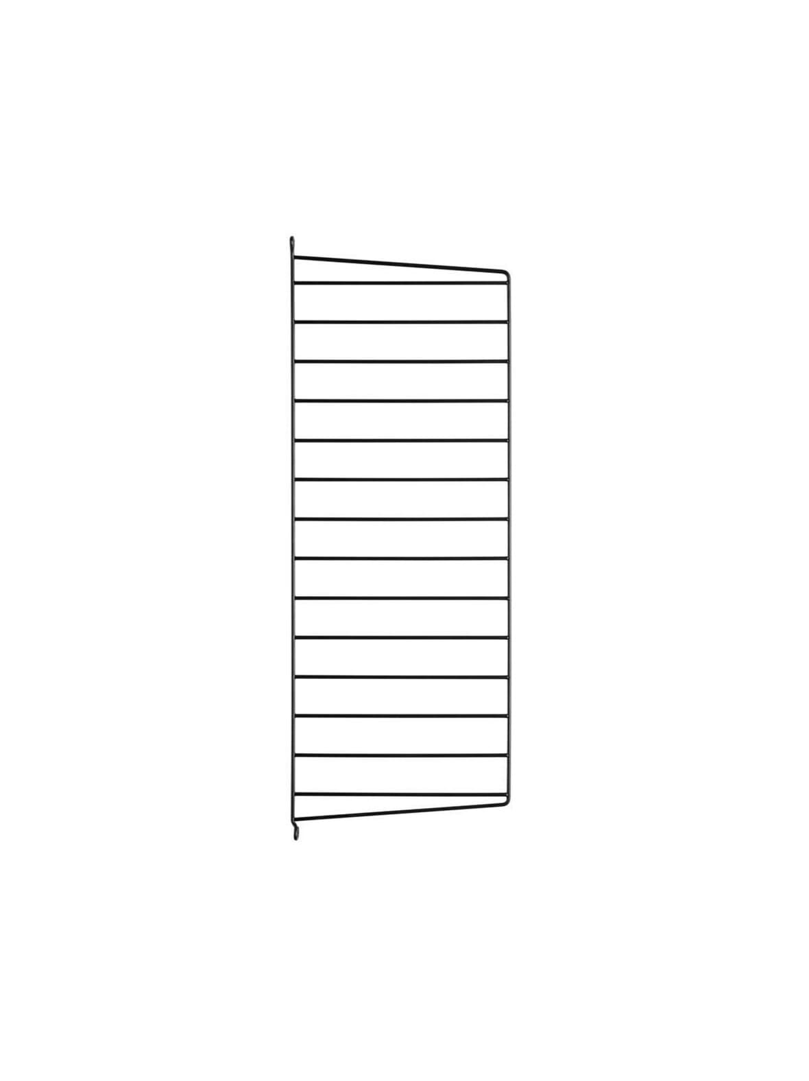 String system -seinäsivupaneeli musta 75 x 30 cm – String Furniture