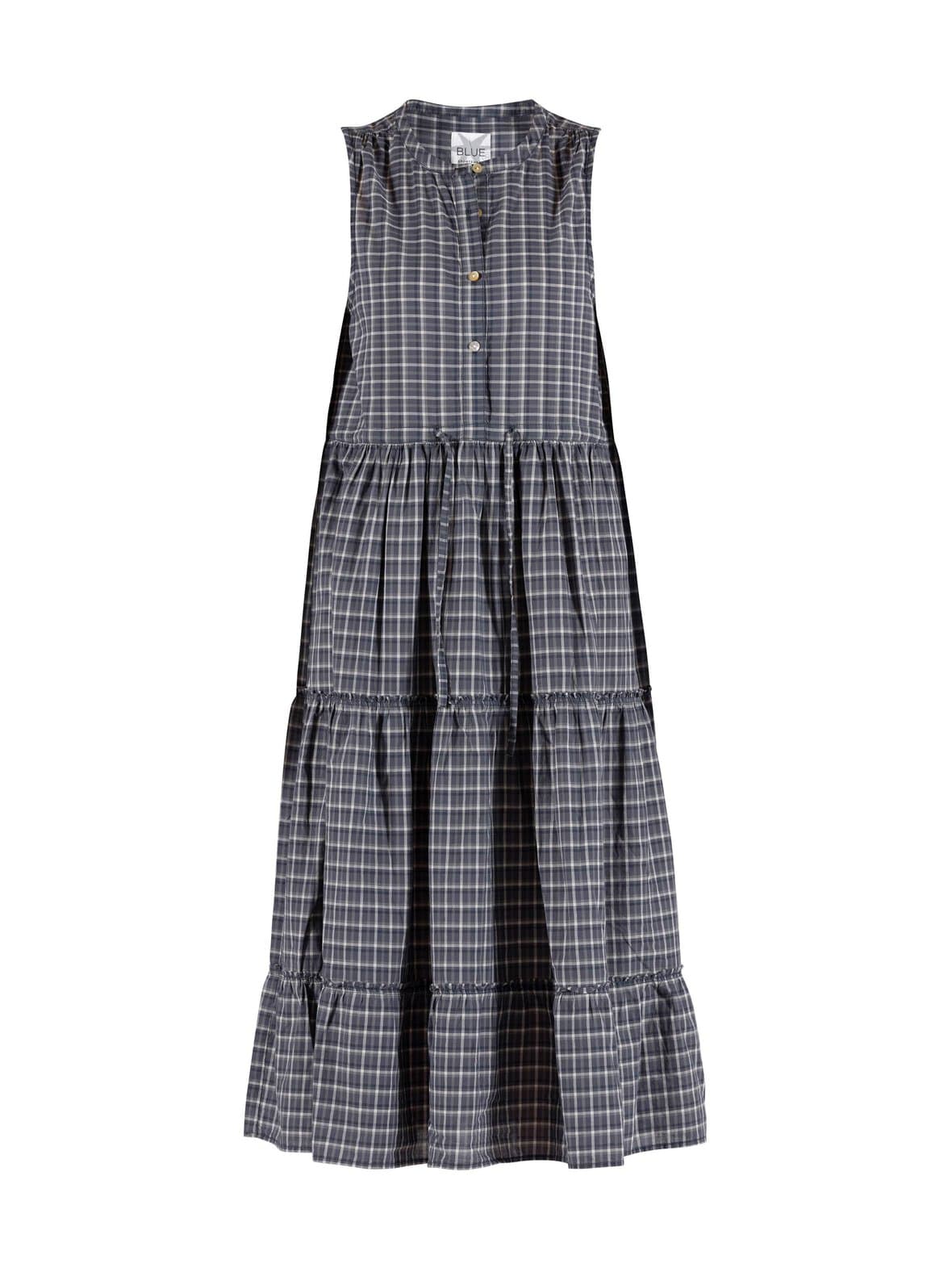 Linett voile check -mekko – BLUE