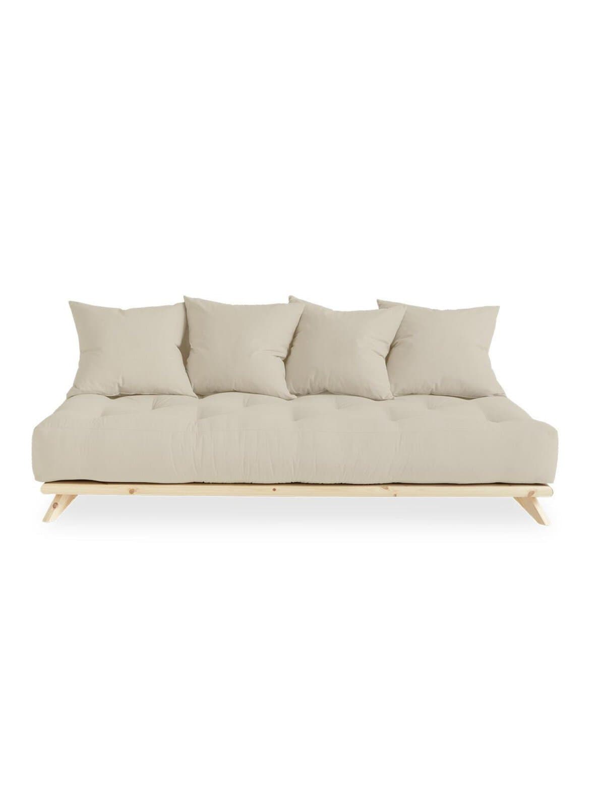 Senza-futonsohva beige/mänty – Karup