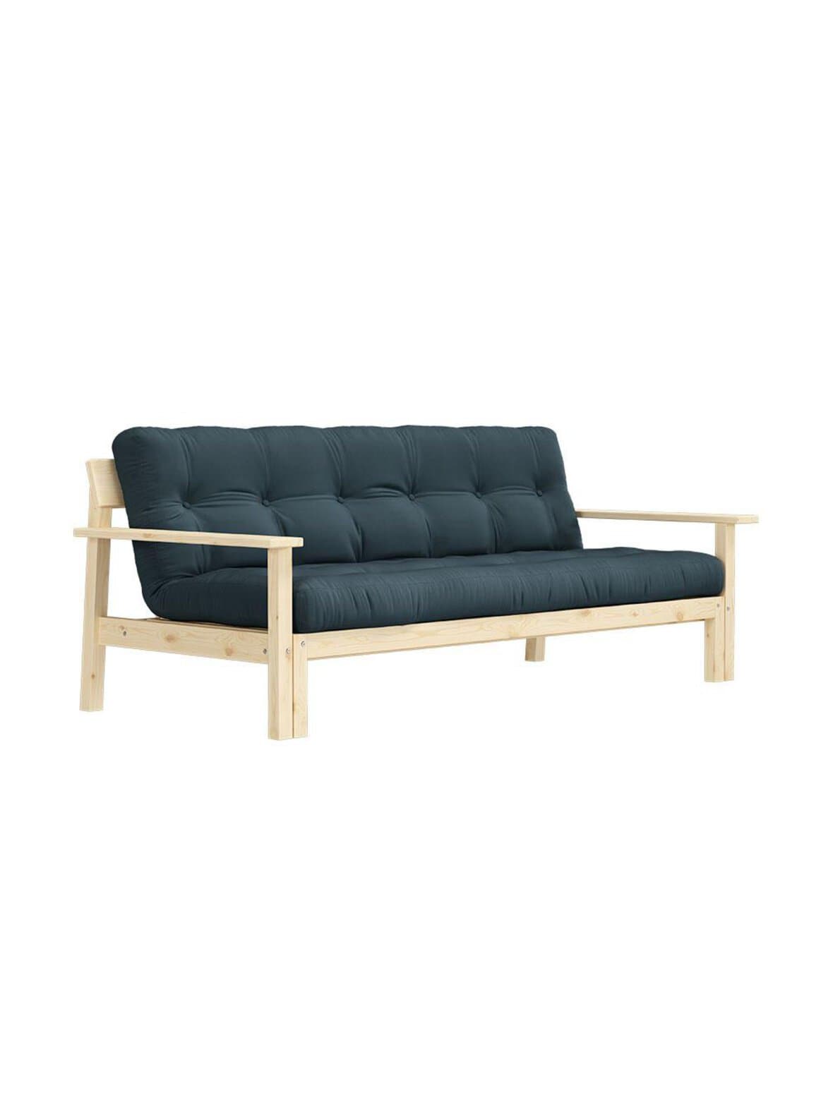 Unwind-futonsohva petrol blue/mänty l 218 cm – Karup